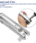 Heavy Duty 8 Ton Cable Pulling Swivel With Alloy Ball Bearing, 17636 Lbs Rated Wire Puller Grip, shown with breakaway pin