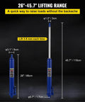 Beefy 8 Ton Hydraulic Long Ram Jack With Single Piston Pump And Clevis Base For Garage And Shop Cranes 26 to 46 Inch Lift Range Blue