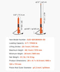 Heavy Duty 8 Ton Hydraulic Long Ram Jack For Engine Hoists With Air Pump And Clevis Base Cylinder VEVOR Engine Lift Cylinder dimensions