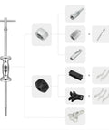 8-Way Slide Hammer Dent Puller Set with 5 lb Hammer Auto Body Repair Kit for front wheel drive hubs and rear axle shafts includes case