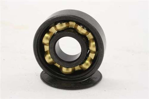 80 608B-2RS Skateboard/Inline Skate/Rollerblade/Hockey/Fidget Spinner Black Bearings Bronze Cage - VXB Ball Bearings