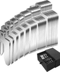 80 Piece Size A 2 By 2 Inch Stainless Steel Slotted Shim Go To Pro Grade Shop Kit With Box 316 Stainless Steel for alignment