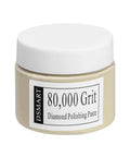 80,000 grit diamond polishing paste jar containing twenty five percent diamond powder, 50 gram pack for metal, glass, and stone.
