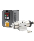 800W ER11 CNC Spindle Motor with Air Cooling, 65mm mount, and 1.5kW VFD Inverter for high-speed CNC milling and engraving.
