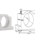 800W ER11 CNC Spindle Motor With Air Cooling, 65mm Mount, diagram and front view of four bearing bracket