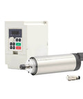 Beefed Up 800W ER11 CNC Spindle Motor, Air Cooled 65mm Shaft, with 1.5kW VFD Inverter, four bearings, high speed for CNC router