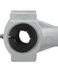1-3/16 in Wide-Slot Take-Up Housing, White Polymer, Sealed Ball Bearing Insert, Concentric Collar Locking, front view