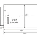 Technical diagram of 80mm 1.5kW ER16 Air Cooled CNC Spindle With Beefy Four P4 Bearings, 0.01mm Runout, Aluminum Housing, 220V Power.
