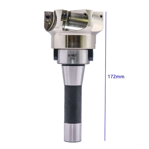 80mm Face End Mill Cutter With 3.15 Inch Diameter And 6 Flutes Indexable CNC Shell Cutter For Boss Grade Precision Aluminum And Steel Machining includes R8 Arbor and inserts.