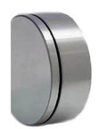 80mm Lazy Susan Aluminum Bearing for Glass Turntable side view, polished silver finish.