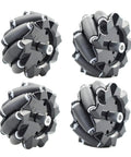 Premium 80mm Mecanum Wheel for AGV Robot Car Chassis, Omni Directional Tire with 4pcs Metal 6mm Coupling Motor Connector