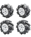 Premium 80mm Mecanum Wheel for AGV Robot Car Chassis, Omni Directional Tire with 4pcs Metal 6mm Coupling Motor Connector