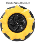 Omni Directional Mecanum Wheel Set For Robots 3.1 Inch 80 Mm Two Pairs DIY Robot Car Projects with Yellow and Black Finish