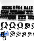 80 Pieces Vacuum Hose Clamps Assortment Kit for 6mm to 18mm Silicone Tubing, Spring Hose Clamps for Low Pressure Air Lines