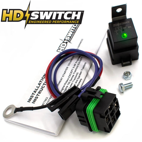 LED Starter Relay Kit With Wiring Harness For Kawasaki And Kohler Engines Replaces AM107421 Sealed HD Relay Close-up