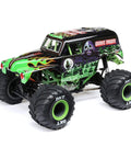 Grave Digger 1 To 18 Scale Mini LMT 4X4 RC Monster Truck RTR With 2S Battery And Charger Included Green Body Front View
