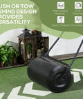Heavy Duty 38L Push And Tow Lawn Roller With U Handle Water Or Sand Fill Steel Construction For Rust Resistance