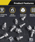 Eight Size Stainless Steel Battery Bolts And Nuts Kit features corrosion-resistant 304 stainless with M5 M6 terminal screws and square nuts.
