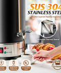 100 Cup Coffee Maker Urn For Events And Catering Large Double Wall Stainless Steel Percolator Dispenser in use