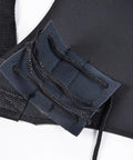 Close-up of lacing details on Dual Sword Back Holster For Katana With Adjustable Leather Frog Durable Dope Gear.