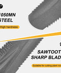 Close-up of 1050MN steel and sawtooth sharp blade of Deep Digging Spade For Garden And Yard Work Narrow Shovel With Serrated Edge