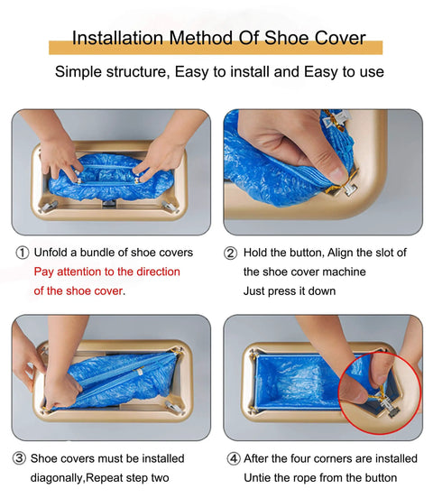 Installation steps for No Sweat Shoe Cover Dispenser Machine with 200 disposable boot and shoe covers for home store and office use
