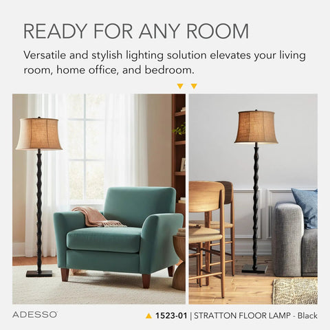 Black Floor Lamp With Brown Burlap Shade, 3 Way Dimming, 62 Inch Tall Standing Light For Bedroom, Living Room, Or Home Office, Sleek Modern Accent Lighting For Cozy, Relaxed Vibes.