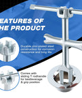 Heavy Hitter Tub Drain Wrench With Sliding Handle For Universal Cross Bars And Dead Simple Sink Pop Up Plug Removal Effortless Bathroom Plumbing Fix Kit, zinc-plated steel construction.