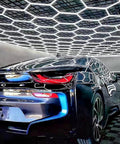 Plug In LED Hexagonal Honeycomb Garage Light Kit With 165 Tubes For DIY Setup Ultra Bright 6500K Daylight White Car Detailing Workshop