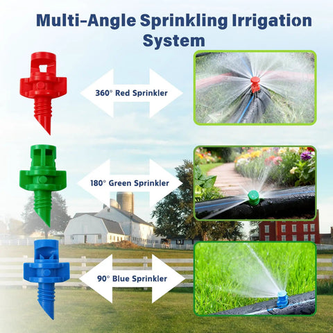 Refraction Mist Sprinkler Heads Kit With 90 Degree 180 Degree And 360 Degree Multi Angle Options For Drip Irrigation Systems