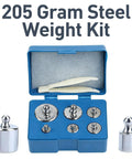 Pro Grade Precision Steel Scale Calibration Weight Kit M2 Class 205 Gram for Jewelry Scales Labs and Education Calibrations