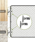2 Pack Chain Link Fence Gate Post Hinge Set One And Three Eighths Inch Heavy Duty Stainless Steel Hinges With Bolts And Nuts For Outdoor