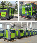 Heavy Duty Industrial Ride On Floor Sweeper Machine For Warehouses And Factories Powerful Walk Behind Cleaning Equipment With Custom Options shown in warehouse.