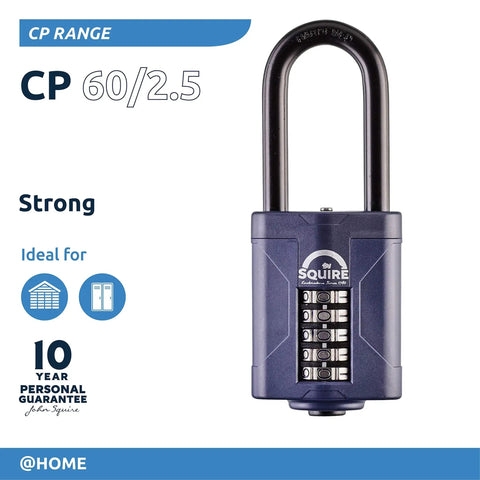 Beefy Heavy Duty Five Wheel Combination Padlock With Long Shackle, Alloy Steel, Weatherproof And Corrosion Resistant, 2.36 Inch Blue Lock.