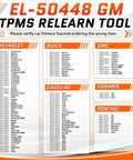 2026 Latest TPMS Relearn Kit With Fresh Battery Fits Chevy Buick Cadillac GMC Tire Pressure Reset Tool compatibility chart