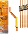 Heavy Duty Professional Killer Slick 360 Rotating Drain Snake For Snagging Stubborn Hair Clogs Inside Bathroom Sink Shower Tub And Floor Drains With Flexible Coiled Cable For Easy Pull Out - 18 inch orange tool with hooks.