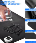 Cozy Up Your Desk With This Heated Pad For Keyboard And Mouse, 3 Heat Levels And 4 Hour Auto Shut Off, PU Leather Surface, Waterproof Desk Pad, Large 31.5 Inch By 13 Inch, Dull Black, Quick Heating And All Day Warmth For Long Work Sessions