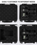 Portable Tool Box With Shockproof Foam Insert And IP67 Waterproof Hard Case For Tools Gear And Travel, custom foam liner view