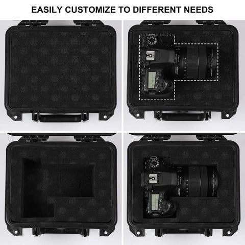 Portable Tool Box With Shockproof Foam Insert And IP67 Waterproof Hard Case For Tools Gear And Travel, custom foam liner view