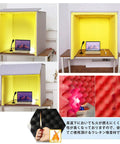 Portable Desktop Sound Isolation Booth Packed With Dense Acoustic Foam Panels To Knock Out Room Bleed Cut Background Noise And Help You Nail Every Take Smoothly with microphone and laptop.