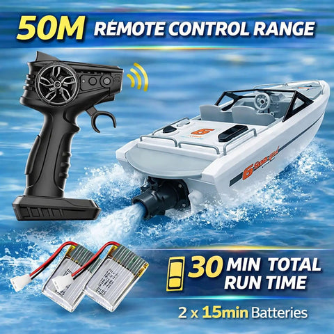 Jet Propulsion RC Boat With Brushless Motor For Beginners A Mini Yacht Style Remote Control Boat For Kids Waterproof Electric Boat