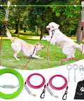Beefy Heavy Duty Dog Runner With 150Ft Tie Out Cable And Dual 10Ft Lines For Large Dogs Up To 250lbs Aerial Zip Line Trolley System