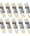 Bright T5 Wedge Base LED Bulbs 12V 1.5W For 194 921 912 T10 Landscape Lights RV Camper Boat Dome Light Warm White 2700K 10 Count