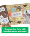 Dinosaurs Fossil Dig Kit For Kids Ages 6 And Up, Real World Science Excavation And Skeleton Assembly, Dig Up Bones, Build A Full Dino Replica With Mini Dinosaurs, Modeling Clay, Plaster, And Geologic Timescale Facts Poster, poster and guides