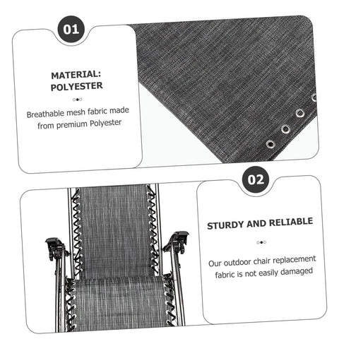 Folding Beach Chair Replacement Cloth For Camping And Outdoor Lounge Chairs Canvas Bungee Elastic Cover with metal grommets