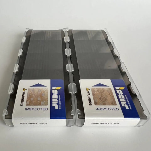 IC908 Carbide CNC Blade Set Of 10 Pieces For Precision Milling in packaging on white background