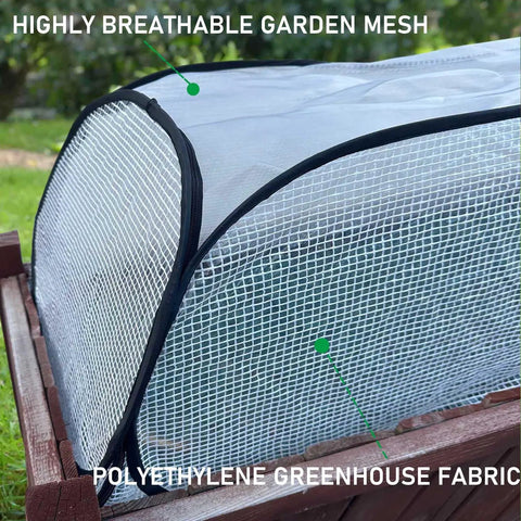 Pop Up Mini Greenhouse Cover For Raised Beds, Portable Plant Protector For Vegetables And Fruits, Freeze Protection With Breathable Ventilation And Sunlight Access, 45 By 21.6 By 16 Inches