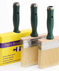Deck Stain Brush Set 3 Pack with 4 Inch 5 Inch and 6 Inch Brushes for Big Decks and Wood Wall Jobs Thick Synthetic Bristles