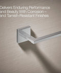 Square 24 Inch Towel Bar In Polished Chrome Dope Modern Bathroom Accessory With Clean Lines Easy Mount Durable Steel Complements