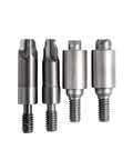 Primer Pocket Reamer And Crimp Remover Kit With Uniformer Set Large And Small Sizes for reloading, showing four steel tools